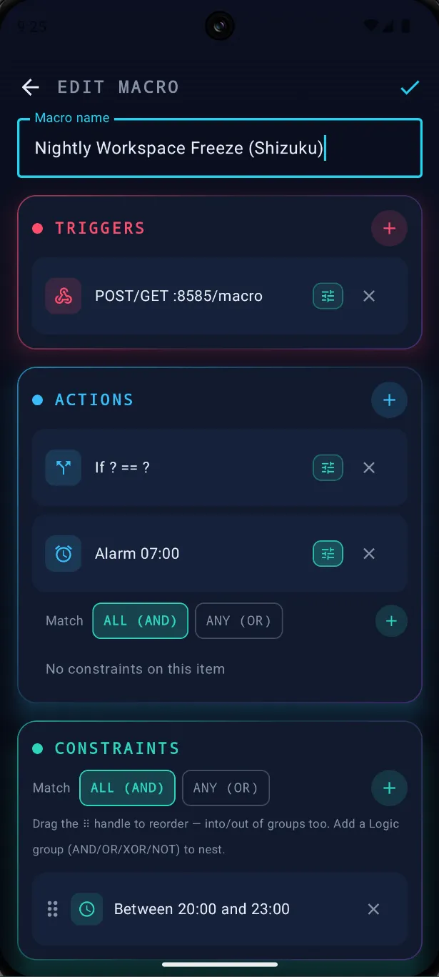 MacroAuto — screenshot 2