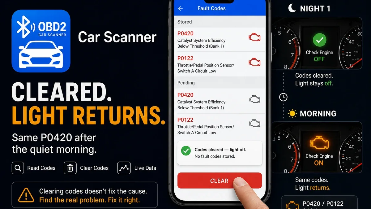 Car Scanner: Why Clearing Codes Feels Fixed Until the Light Returns cover