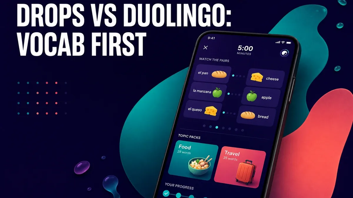 Drops vs Duolingo: Which Language App Is Better When Vocabulary Is the First Bottleneck?