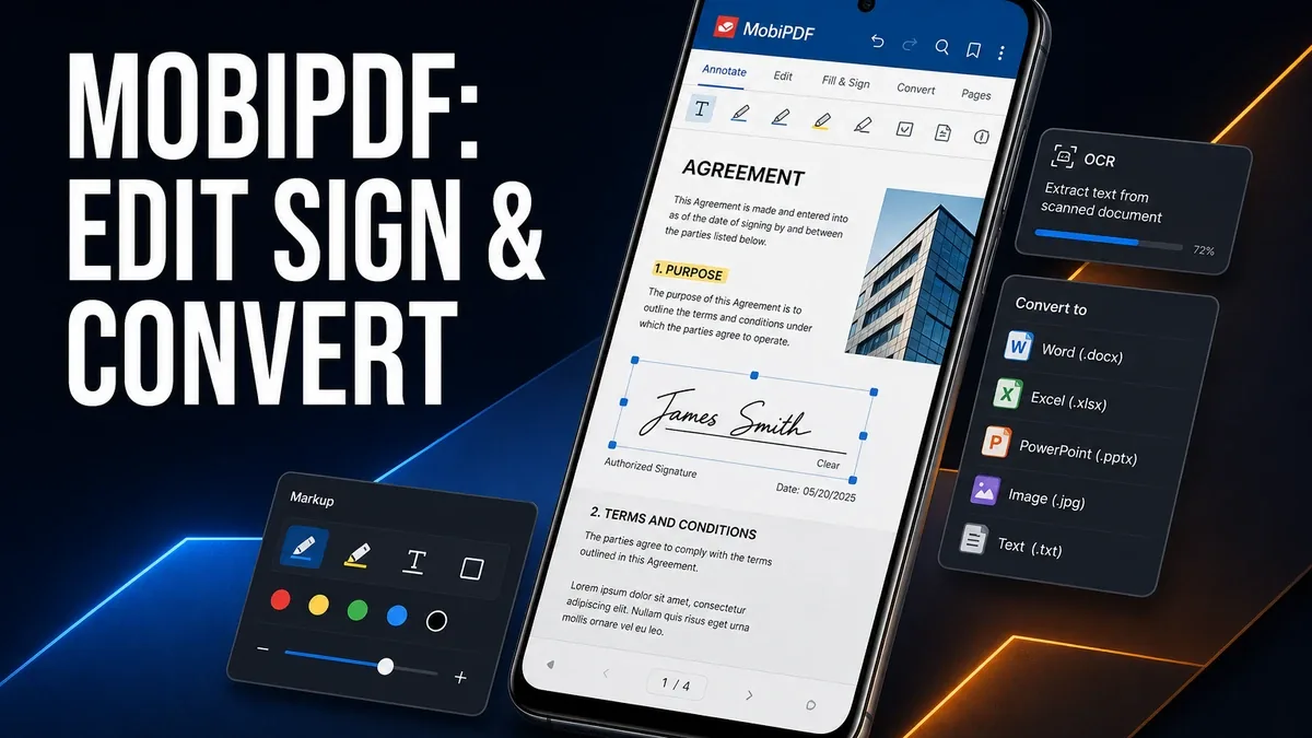 MobiPDF vs Scanner Apps: Which Android PDF Tool Is Better When You Need to Edit, Sign, and Convert?