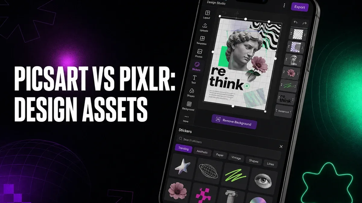 Picsart vs Pixlr: Which App Is Better When You Need Design Assets, Not Photo Repair?