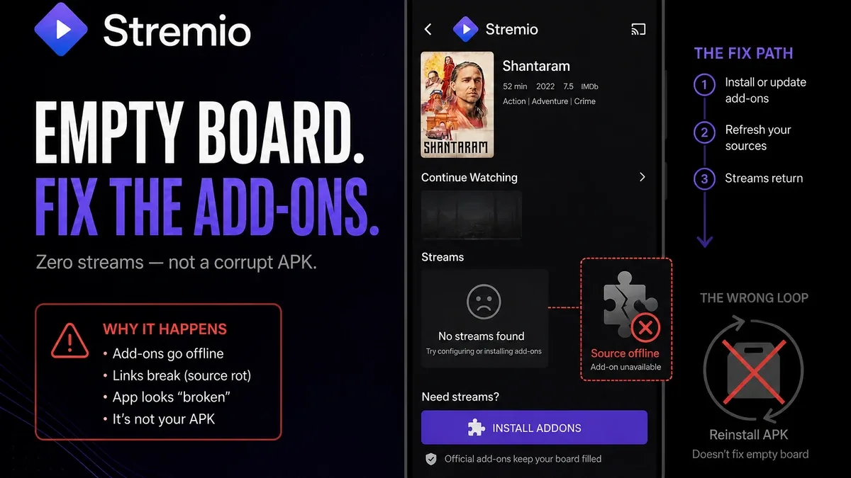 Stremio: Why an Empty Board Feels Broken Until You Fix the Add-ons cover
