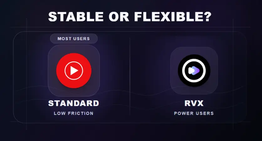 YT Music vs YT Music RVX — Which Build Should Most Android Users Choose?